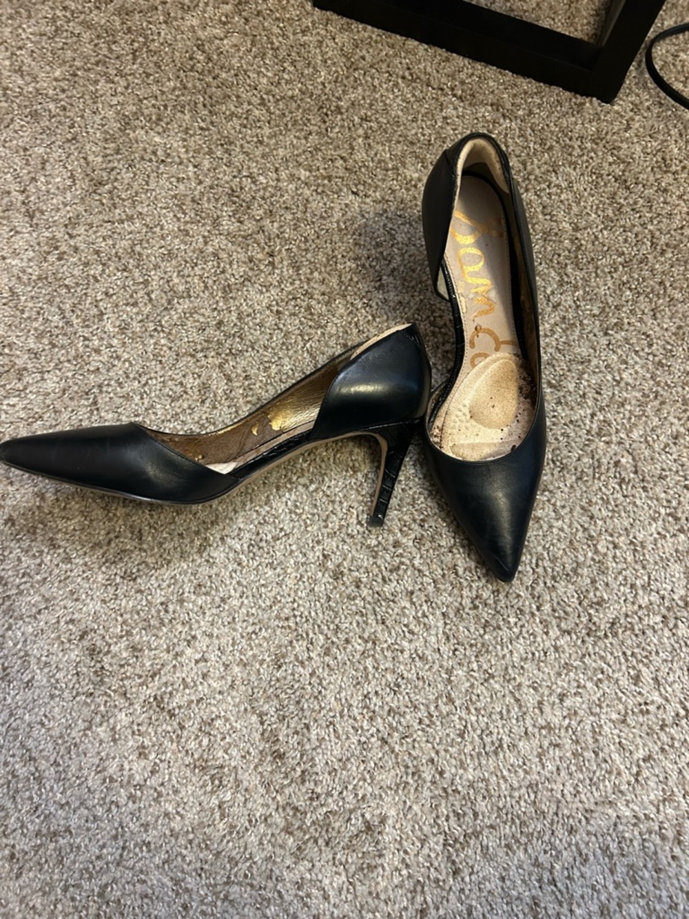 Sam Edelman Black Pointed Toe Stiletto Pumps